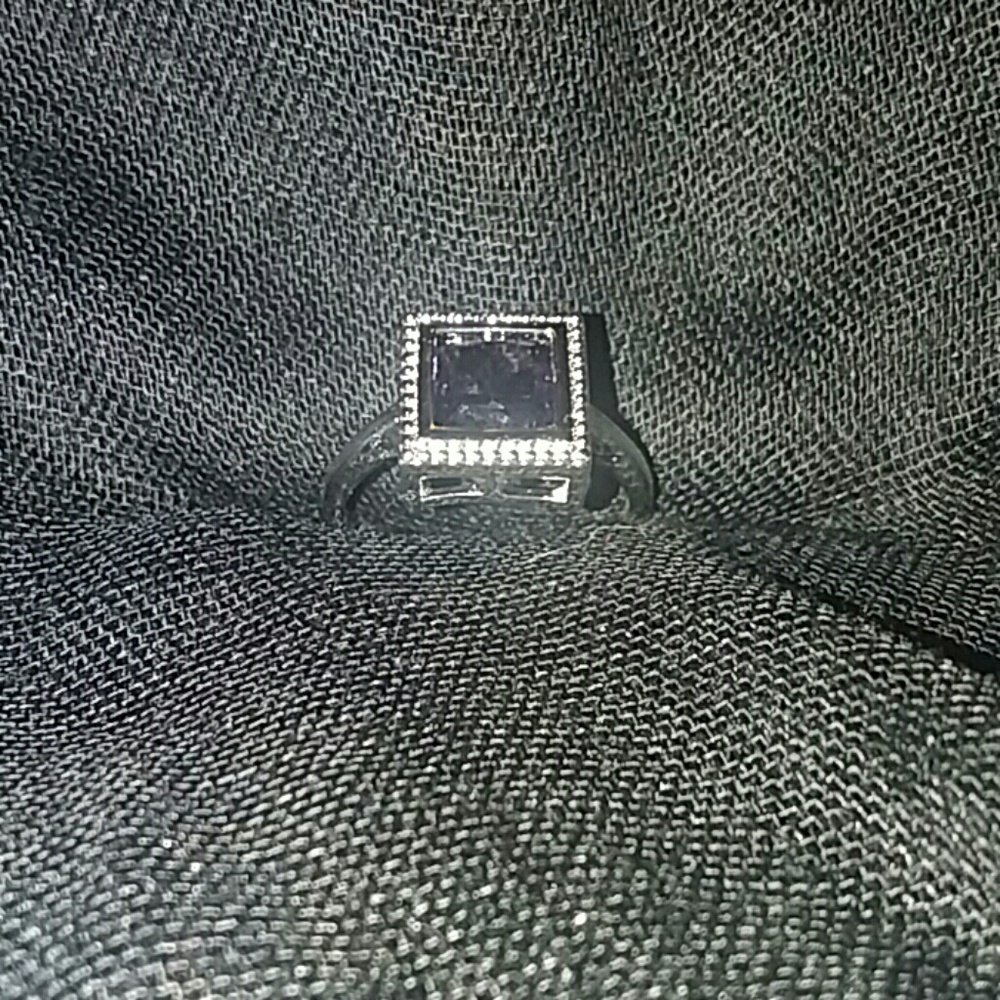 Rich Amethyst Ring On Irodium Band